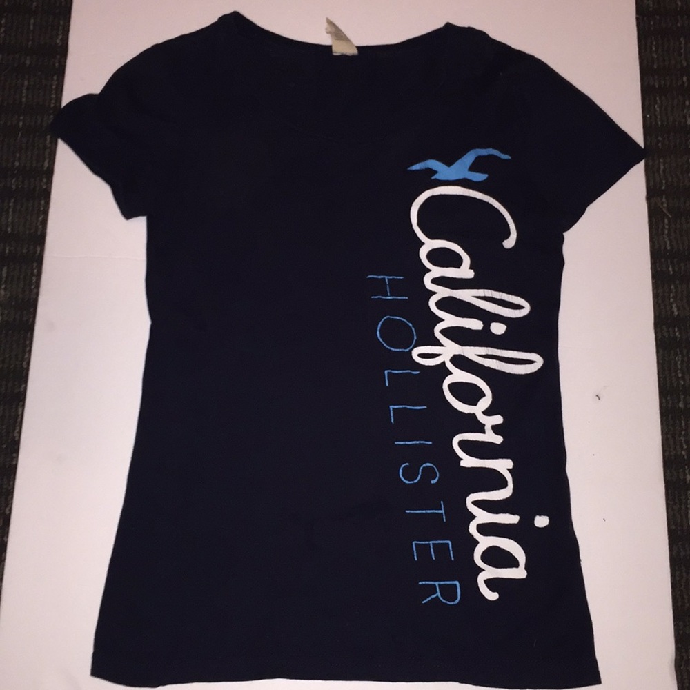 Navy hollister tight tee.